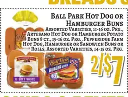 Trade Fair Supermarket BALL PARK HOT DOG OR HAMBURGER BUNS offer
