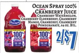 Trade Fair Supermarket Ocean Spray 100% CRANBERRY JUICE offer