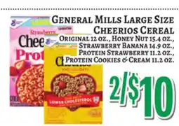 Trade Fair Supermarket General Mills LARGE SIZE CHEERIOS CEREAL offer