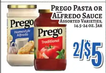 Trade Fair Supermarket PREGO PASTA OR ALFREDO SAUCE offer