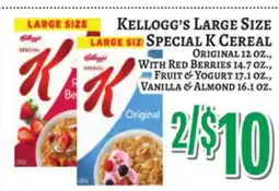 Trade Fair Supermarket Kellogg's LARGE SIZE SPECIAL K CEREAL offer
