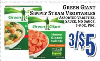 Trade Fair Supermarket GREEN GIANT SIMPLY STEAM VEGETABLES offer