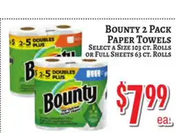 Trade Fair Supermarket BOUNTY 2 PACK PAPER TOWELS offer