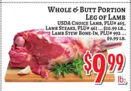 Trade Fair Supermarket WHOLE & BUTT PORTION LEG OF LAMB offer