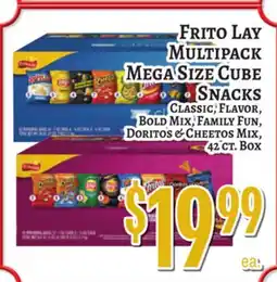 Trade Fair Supermarket FRITO LAY MULTIPACK MEGA SIZE CUBE SNACKS offer