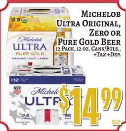 Trade Fair Supermarket MICHELOB ULTRA ORIGINAL, ZERO OR PURE GOLD BEER offer