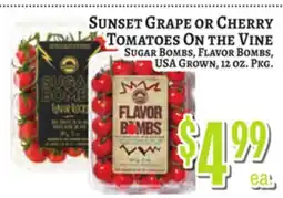 Trade Fair Supermarket SUNSET GRAPE OR CHERRY TOMATOES ON THE VINE offer