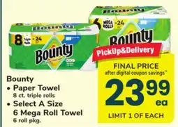 ACME Bounty • Paper Towel • 8 ct. triple rolls • Select A Size 6 Mega Roll Towel offer