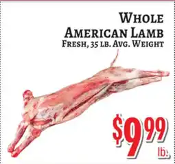 Trade Fair Supermarket WHOLE AMERICAN LAMB offer