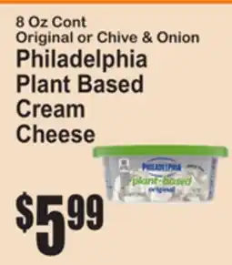 SuperFresh Original or Chive & Onion Philadelphia Plant Based Cream Cheese offer
