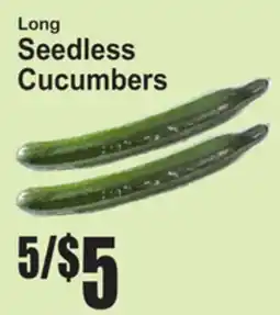 SuperFresh Long Seedless Cucumbers offer
