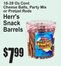 SuperFresh Herr's Snack Barrels offer