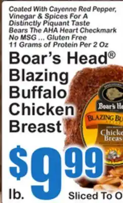 SuperFresh Boar's Head Blazing Buffalo Chicken Breast offer