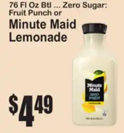 SuperFresh 76 Fl Oz Btl ... Zero Sugar: Fruit Punch or Minute Maid Lemonade offer