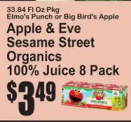 SuperFresh Apple & Eve Sesame Street Organics 100% Juice offer