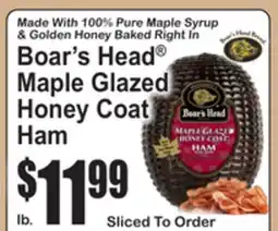 SuperFresh Boar's Head Maple Glazed Honey Coat Ham offer