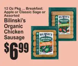 SuperFresh Bilinski's Organic Chicken Sausage offer
