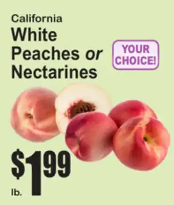 SuperFresh California White Peaches or Nectarines offer