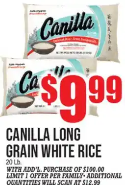 Extra Supermarket CANILLA LONG GRAIN WHITE RICE offer