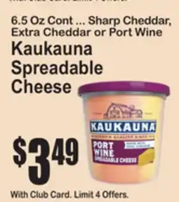 SuperFresh Kaukauna Spreadable Cheese offer