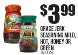 Extra Supermarket GRACE JERK SEASONING MILD, HOT, HONEY OR GREEN offer