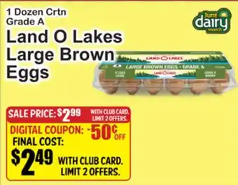 SuperFresh Land O Lakes Large Brown Eggs offer