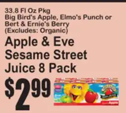 SuperFresh Apple & Eve Sesame Street Juice offer