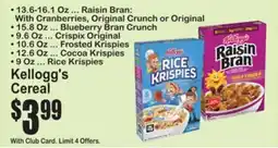 SuperFresh Kellogg's Cereal offer