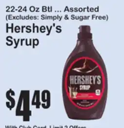 SuperFresh Hershey's Syrup offer