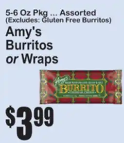 SuperFresh Amy's Burritos or Wraps offer