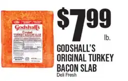 Extra Supermarket GODSHALL'S ORIGINAL TURKEY BACON SLAB offer