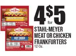 Extra Supermarket STAHLMeyer MEAT OR CHICKEN FRANKFURTERS offer