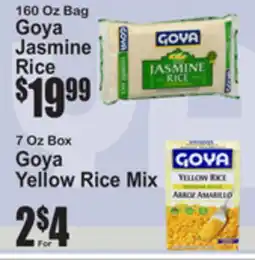 SuperFresh Goya Jasmine Rice, 160 Oz Bag, Goya Yellow Rice Mix, 7 Oz Box offer