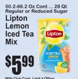SuperFresh Lipton Lemon Iced Tea Mix offer