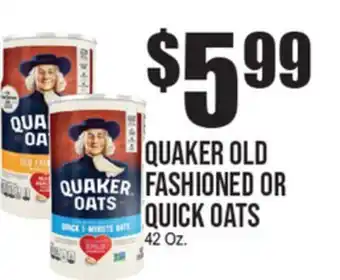 Extra Supermarket QUAKER OLD FASHIONED OR QUICK OATS offer