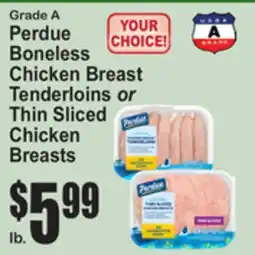 SuperFresh Perdue Boneless Chicken Breast Tenderloins or Thin Sliced Chicken Breasts offer