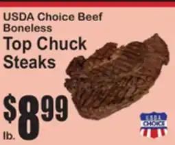 SuperFresh USDA Choice Beef Boneless Top Chuck Steaks offer