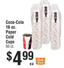 Smart & Final Coca-Cola 16 oz. Paper Cold Cups offer