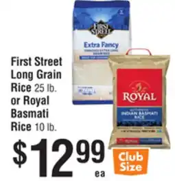 Smart & Final First Street Long Grain Rice or Royal Basmati Rice offer