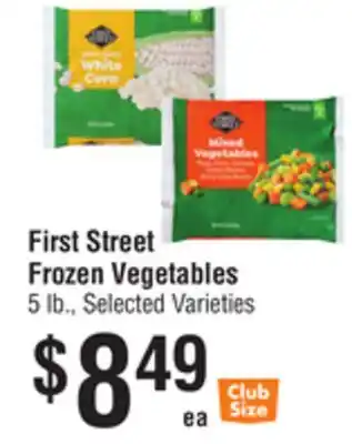 Smart & Final First Street Frozen Vegetables offer