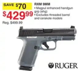 Dunham's Sports RUGER RXM 9MM offer