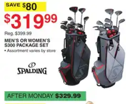 Dunham's Sports SPALDING MEN'S OR WOMEN'S S300 PACKAGE SET offer