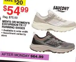 Dunham's Sports SAUCONY MEN'S OR WOMEN'S EXCURSION TR 17 RUNNING SHOES offer