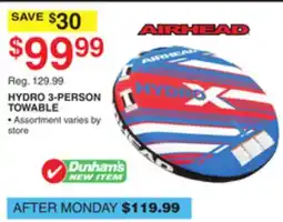 Dunham's Sports HYDRO 3-PERSON TOWABLE offer