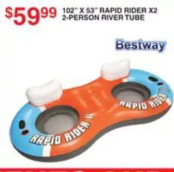 Dunham's Sports BESTWAY 102 X 53 RAPID RIDER X2 2-PERSON RIVER TUBE offer
