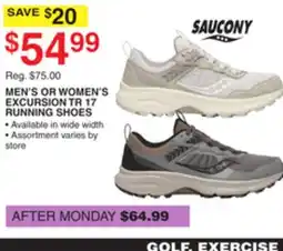 Dunham's Sports SAUCONY MEN'S OR WOMEN'S EXCURSION TR 17 RUNNING SHOES offer