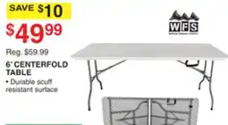 Dunham's Sports WFS 6' CENTERFOLD TABLE offer