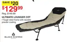 Dunham's Sports BLACK SIERRA ULTIMATE LOUNGER COT offer