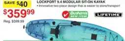 Dunham's Sports LIFETIME 9.4 MODULAR SIT-ON KAYAK offer