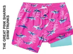 Dunham's Sports THE GREAT PINK SHARKS SWIM TRUNKS offer